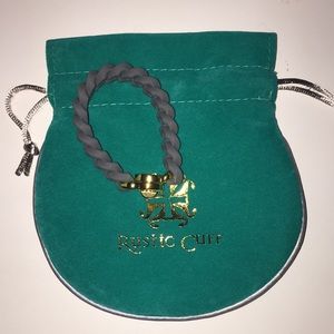 Gray Rustic Cuff Bracelet